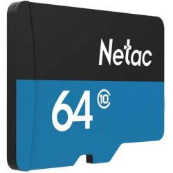  ' Netac  ' microSD 64GB C10 UHS-I R80MB/s + SD NT02P500STN-064G-R -  2
