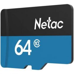  ' Netac  ' microSD 64GB C10 UHS-I R80MB/s + SD NT02P500STN-064G-R -  3