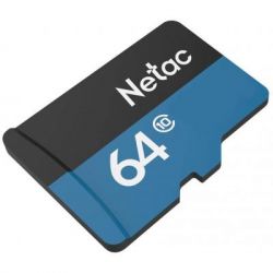  ' Netac  ' microSD 64GB C10 UHS-I R80MB/s + SD NT02P500STN-064G-R -  4