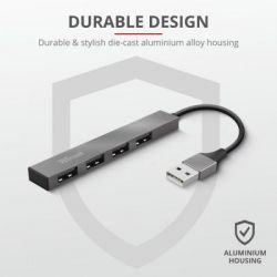  Trust Halyx Aluminium 4-Port Mini USB Hub (23786_TRUST) -  8