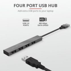 Концентратор Trust Halyx Aluminium 4-Port Mini USB Hub (23786_TRUST) - Картинка 9
