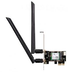   D-Link DWA-X582, PCI-E /x1/x4/x8/x16, Wi-Fi 802.11a/b/g/n/ac/ax, 2.4/5GHz,  2402 Mb/s, 2    -  1