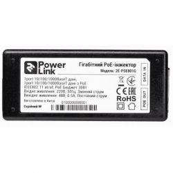 PoE  2E PowerLink PSE801G, Black, 2xRJ45 10/100/1000Mbps, 30  (2E-PSE801G) -  4