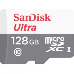  '  ' SanDisk 128GB microSD class 10 Ultra Light (SDSQUNR-128G-GN6MN) -  1
