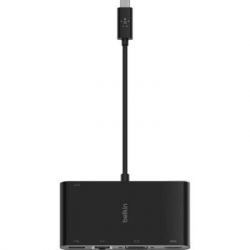  Belkin USB-C - Ethernet, HDMI, VGA, USB-A, 100W PD, black (AVC004BTBK) -  3