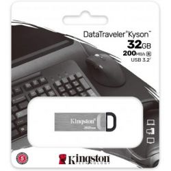 USB   Kingston 32GB DT Kyson Silver/Black USB 3.2 (DTKN/32GB) -  4