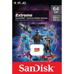 Карта памяти SANDISK 64GB microSDHC class 10 UHS-I A2 V30 Extreme (SDSQXA2-064G-GN6GN) - Картинка 3