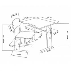 Парта со стулом Sector Нежность трансформер (Нежность) - Картинка 10