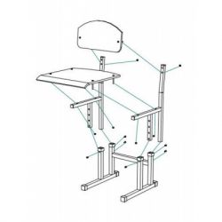 Парта со стулом Sector Нежность трансформер (Нежность) - Картинка 8