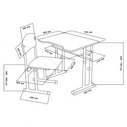 Парта со стулом Sector Нежность трансформер (Нежность) - Картинка 9