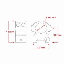 Крепление для прицела Hawke Matchmount 1" Weaver Med (921183) - Картинка 3