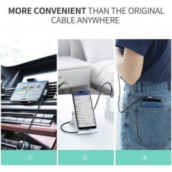 Дата кабель USB 2.0 AM to USB-C 1.0m US284 Angled Alum. Braid Black Ugreen (50941) - Картинка 7