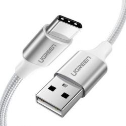   USB 2.0 AM to Type-C 1.0m US288 Aluminum Braid White Ugreen (60131) -  1