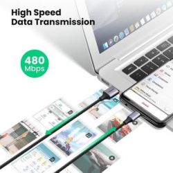 ���� ������ USB 2.0 AM to Micro 5P 1.0m US290 Aluminum Braid Black Ugreen (60146) - �������� 3