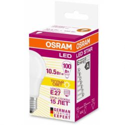  Osram LED STAR A100 10,5W (1055lm) 2700 220V 27 (4058075480001) -  2