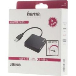 Hama 4 Ports USB 2.0 Black (00200121) -  2