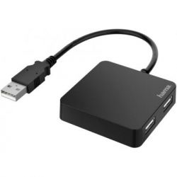  Hama 4 Ports USB 2.0 Black (00200121)