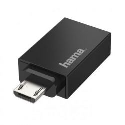 HAMA OTG Micro USB - USB 2.0 Black 00200307