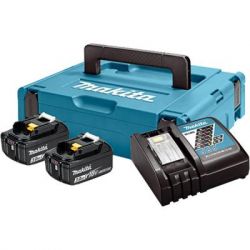Makita ���� ����������� + �������� ������� 197952-5, LX BL1830 x 2�� (18�, 3��) + DC18RC, ���� Makpac1 197952-5 - �������� 2