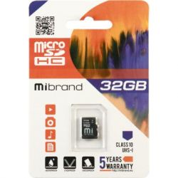  microSDHC, 32Gb, Class10, Mibrand,   (MICDHU1/32GB)
