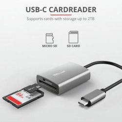    Trust Dalyx USB Type-C, Gray, USB 3.2,  SD/microSD (24136) -  7