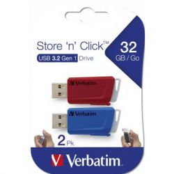 USB ���� ���������� Verbatim 2x32GB Store 'n' Click Red/Blue USB 3.2 (49308) - �������� 10