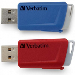USB ���� ���������� Verbatim 2x32GB Store 'n' Click Red/Blue USB 3.2 (49308)