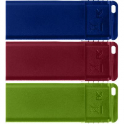 USB флеш накопичувач Verbatim 3x16GB Slider Red/Blue/Green USB 2.0 (49326) - Картинка 4