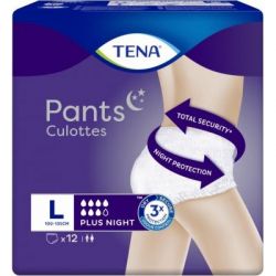    Tena Pants Plus Night    Large 12  (7322540839920) -  1