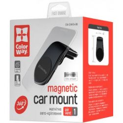 Тримач автомобільний СolorWay Metallic Air Vent-1 Black (CW-CHM04-BK) - Картинка 4