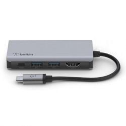 - USB-C Belkin 4in1 Multiport Dock Gray (AVC006BTSGY) -  3