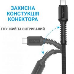   USB 2.0 AM to Lightning 1.0m Denim Grey MakeFuture (MCB-LD2GR) -  4