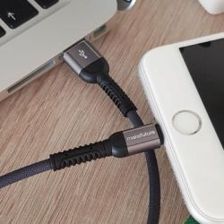   USB 2.0 AM to Lightning 1.0m Denim Grey MakeFuture (MCB-LD2GR) -  5