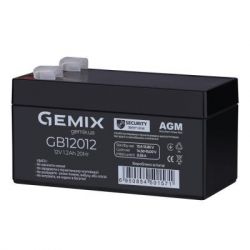    12 1,2 Gemix GB12012 AGM, Black, 12V 1.2Ah, 974358  -  2