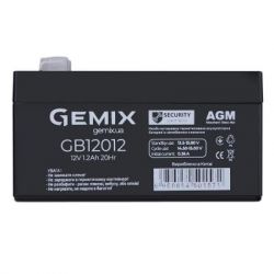    12 1,2 Gemix GB12012 AGM, Black, 12V 1.2Ah, 974358 