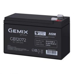    12 7.2 Gemix GB12072 AGM, 12V 7.2Ah, 15165100  -  2
