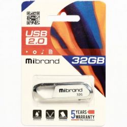 USB Flash Drive 32Gb Mibrand Aligator White (MI2.0/AL32U7W) -  2