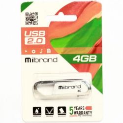 USB   Mibrand 4GB Aligator White USB 2.0 (MI2.0/AL4U7W) -  2