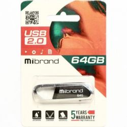 USB Flash Drive 64Gb Mibrand Aligator Black (MI2.0/AL64U7B) -  2
