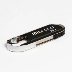 USB Flash Drive 64Gb Mibrand Aligator Black (MI2.0/AL64U7B) -  1
