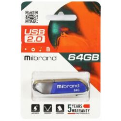 USB Flash Drive 64Gb Mibrand Aligator Blue (MI2.0/AL64U7U) -  2