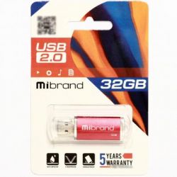 USB Flash Drive 32Gb Mibrand Cougar Red (MI2.0/CU32P1R) -  2