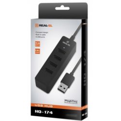  REAL-EL HQ-174 USB-A 2.0 1.2m black (EL123110006) -  8