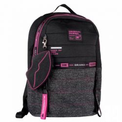 Рюкзак школьный Yes T-122 Urban disign style Pink серо-черный (558752)