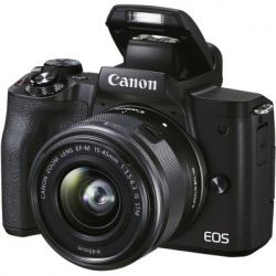   Canon EOS M50 Mk2 + 15-45 IS STM + 55-200 IS STM Black (4728C041) -  5