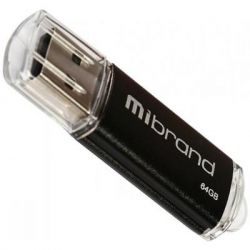 USB 2.0 Mibrand Cougar 64Gb Black (MI2.0/CU64P1B) -  1