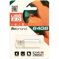 USB Flash Drive 64Gb Mibrand Cougar Silver (MI2.0/CU64P1S) -  2