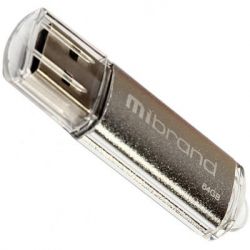USB Flash Drive 64Gb Mibrand Cougar Silver (MI2.0/CU64P1S) -  1