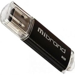 USB   Mibrand 8GB Cougar Black USB 2.0 (MI2.0/CU8P1B)