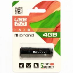 USB Flash Drive 4Gb Mibrand Grizzly Black (MI2.0/GR4P3B) -  2